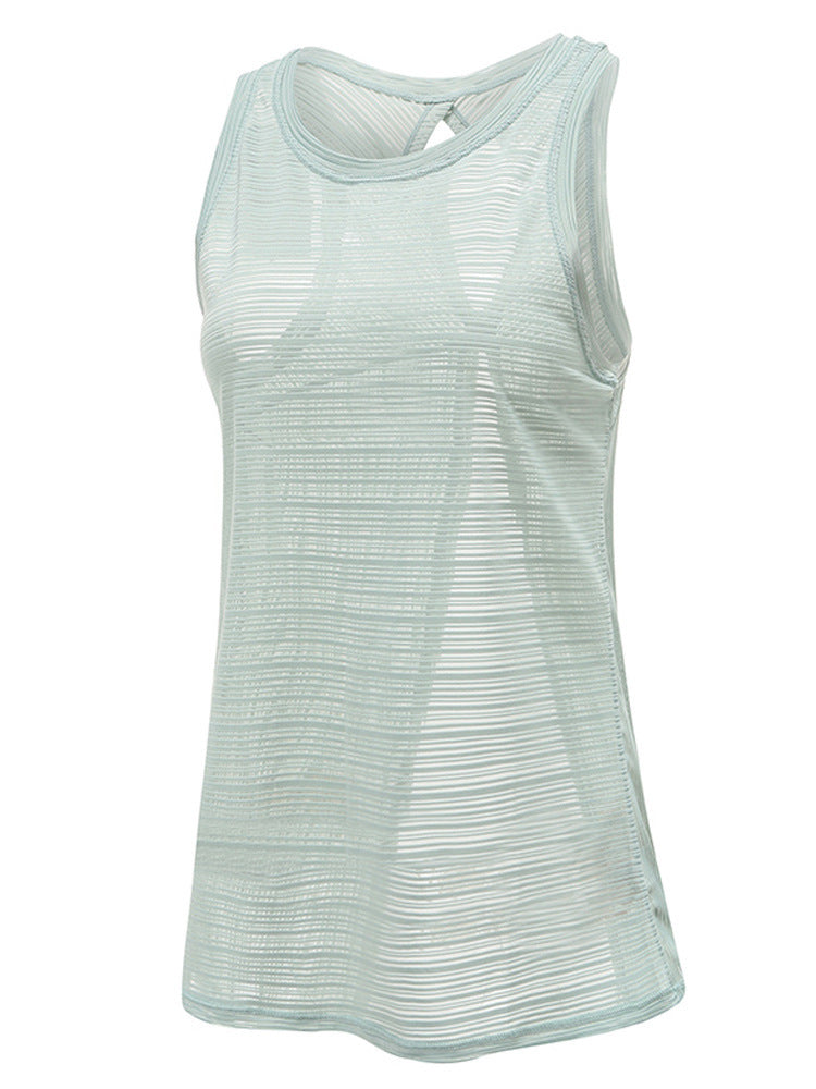Breathable split running yoga blouse