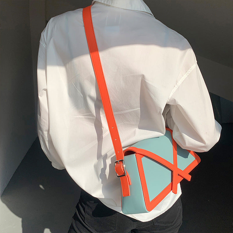 Panelled Trapezoid Underarm Bag Women High Quality Shoulder Bag Leather Luxury