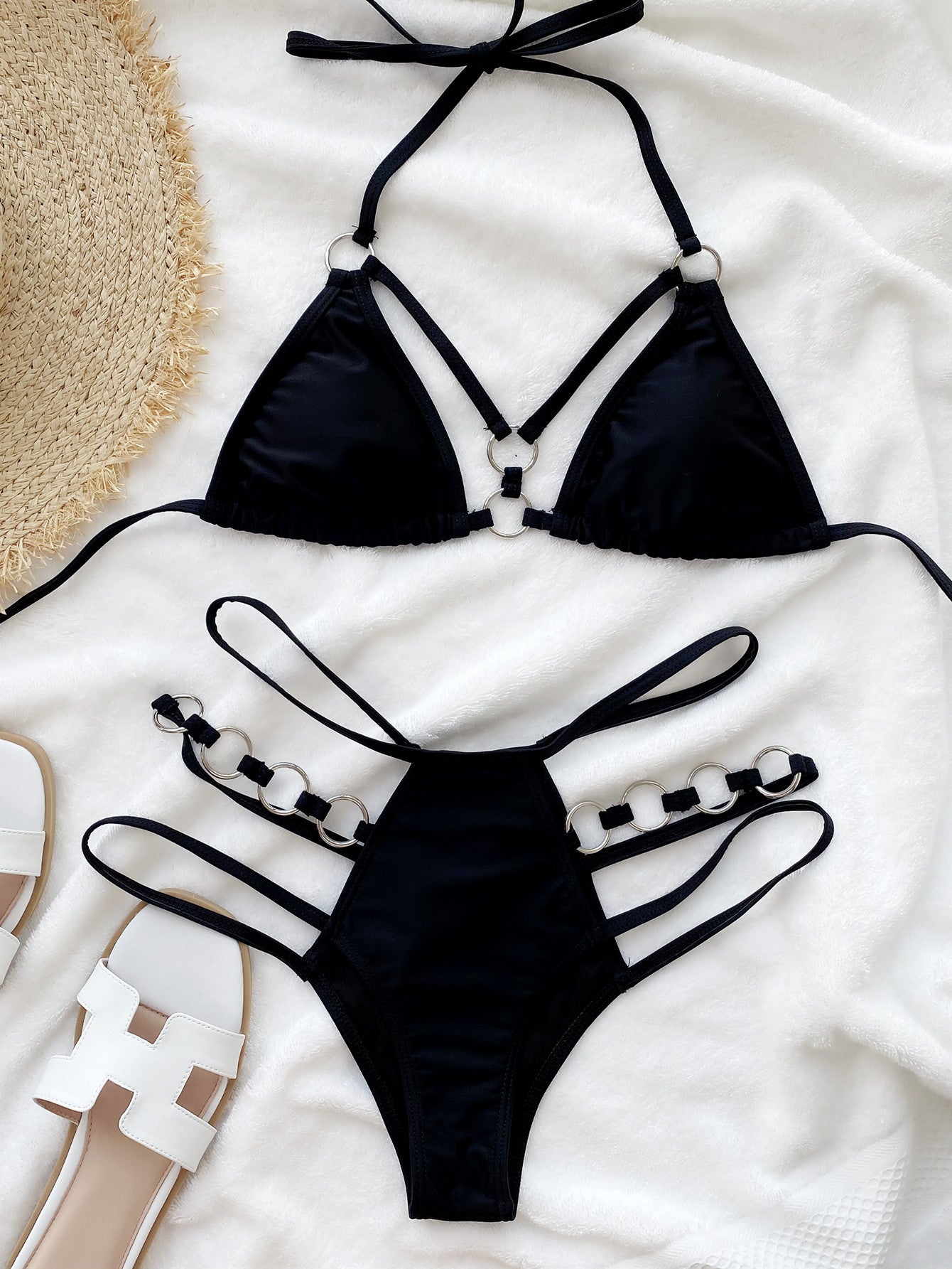 Pure Color Bikini Women's Seperated Swimwear