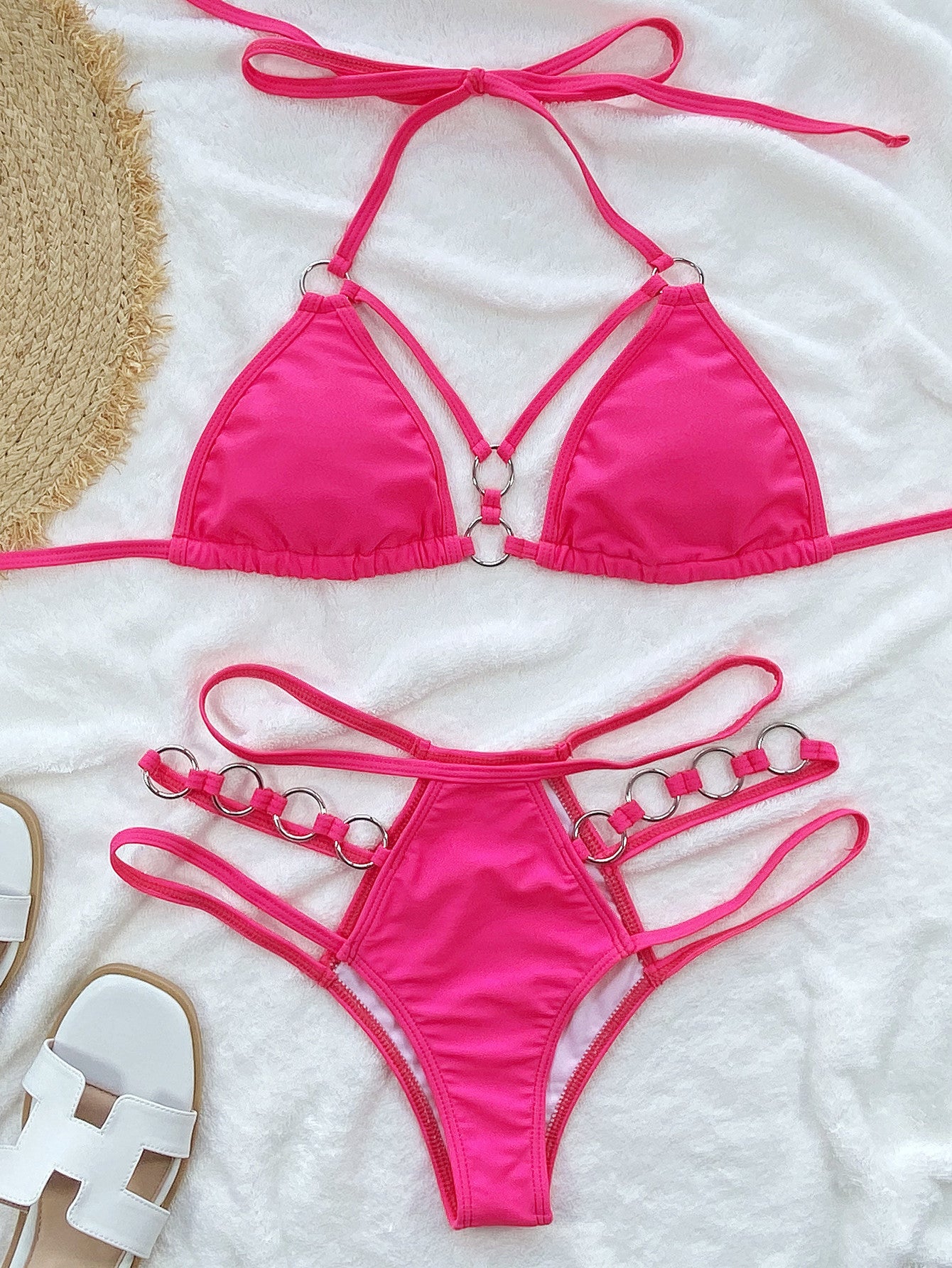 Pure Color Bikini Women's Seperated Swimwear