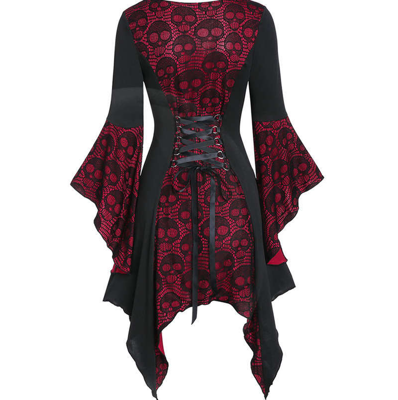 Tops Female Flare Solid Sleeve Blouse
