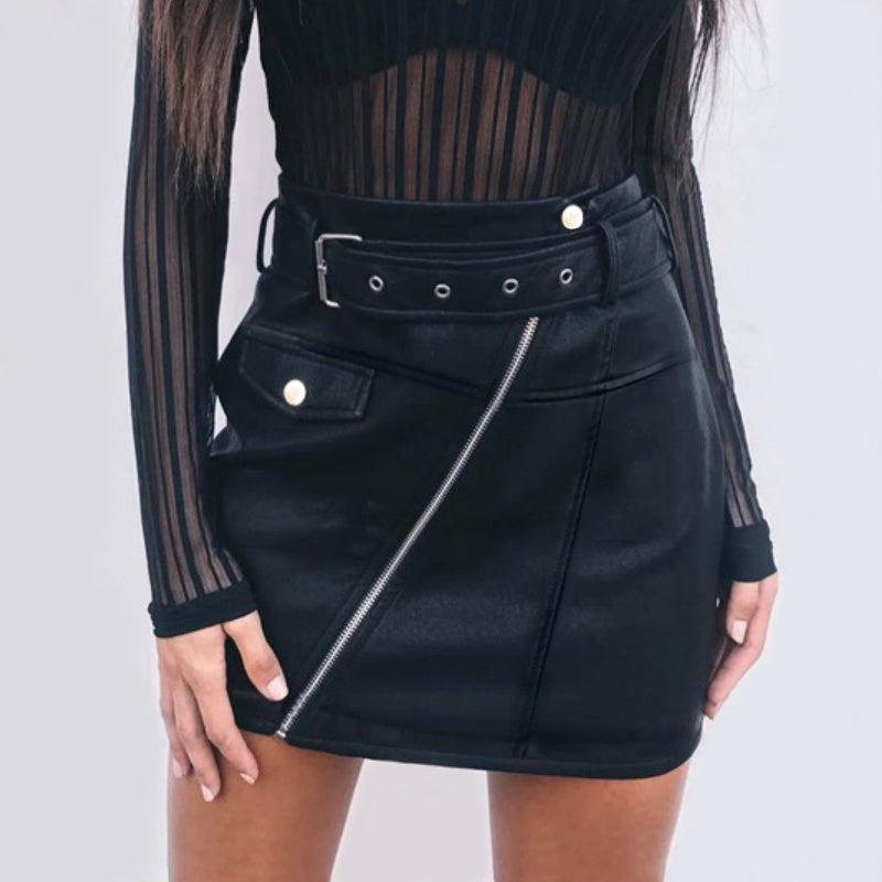 PU Washed Skirt