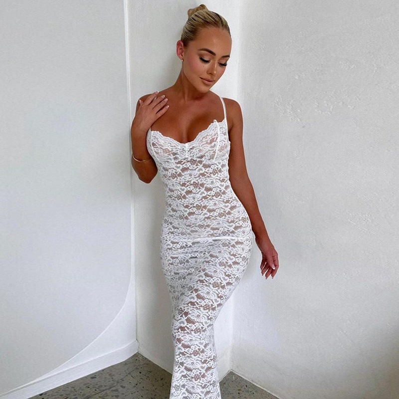 Suspended Lace Patchwork Perspective Dress For Women