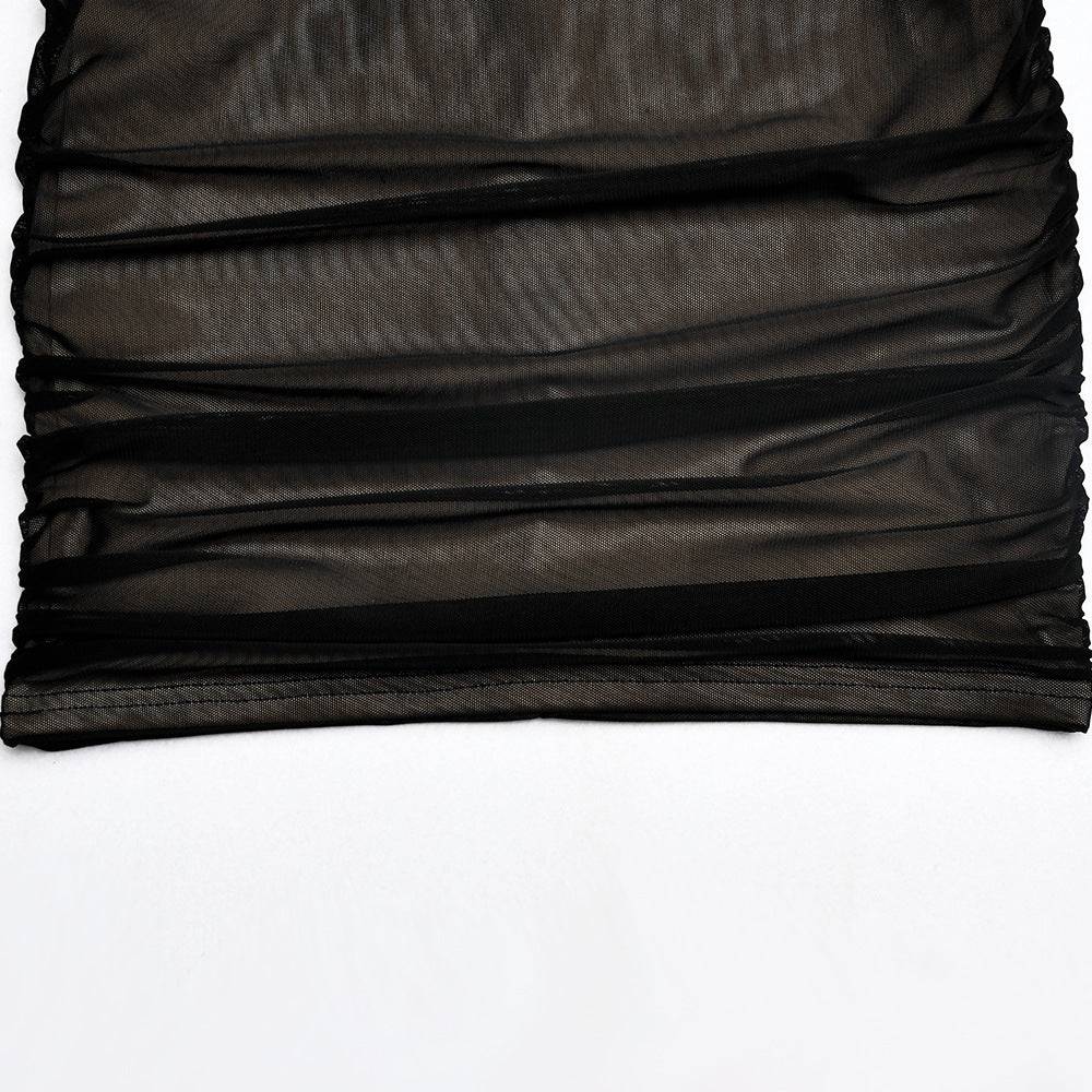 Fashion  Cutout  Back Strap Wrap Chest Dress