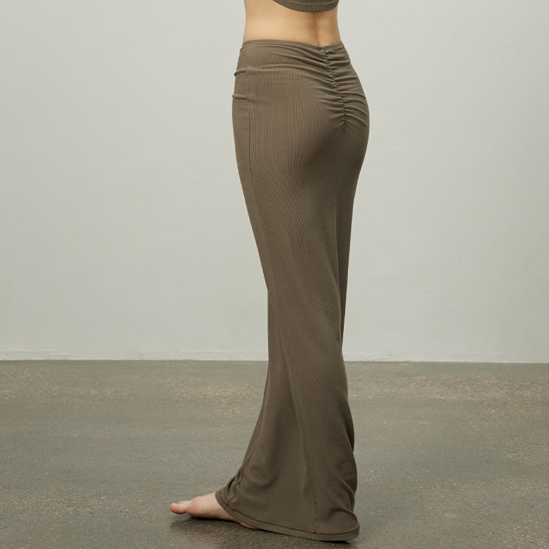 Female Modal Sports Fishtail Line High Elastic Breathability Yoga Skirt