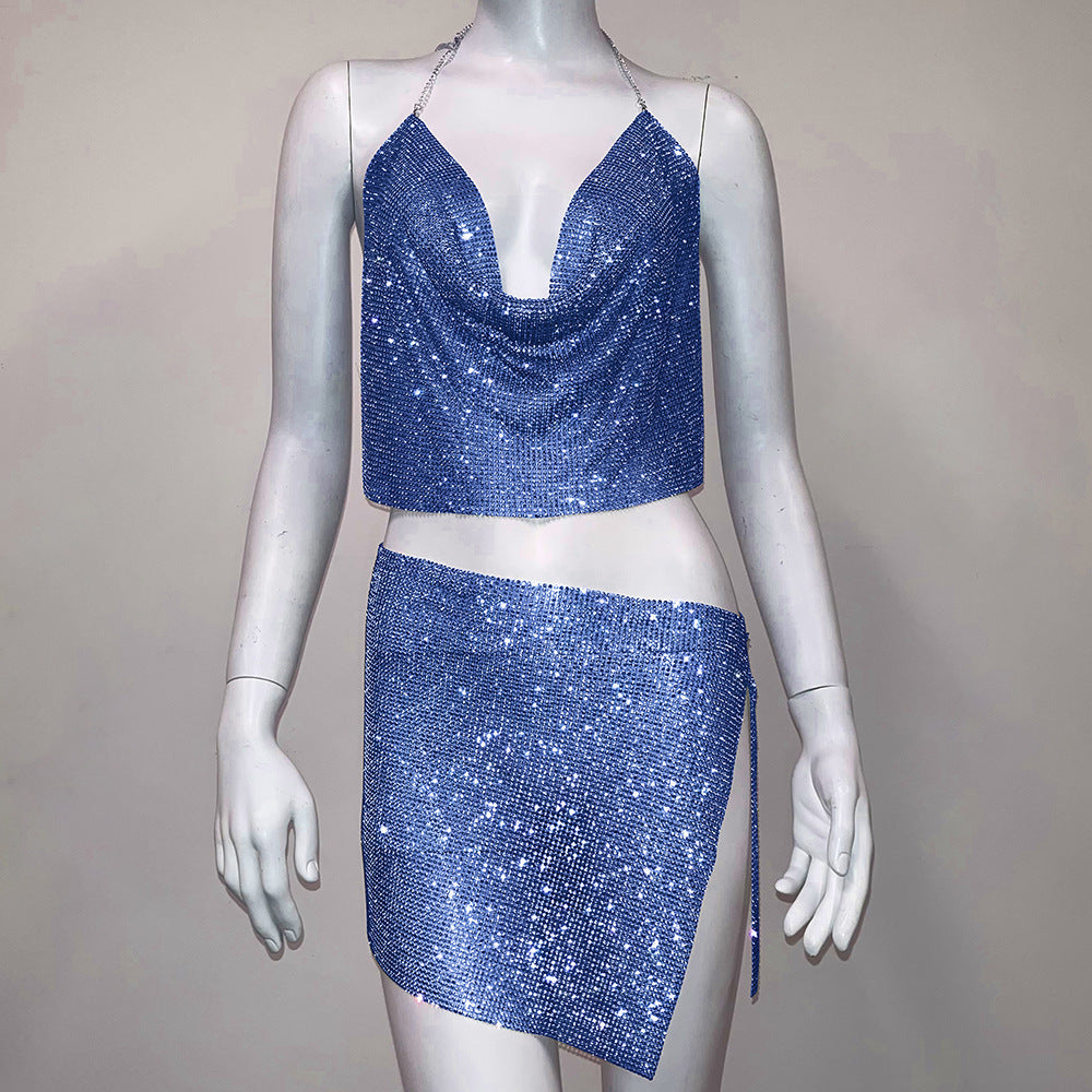 Halter Spaghetti Straps Skirt Outfit Women
