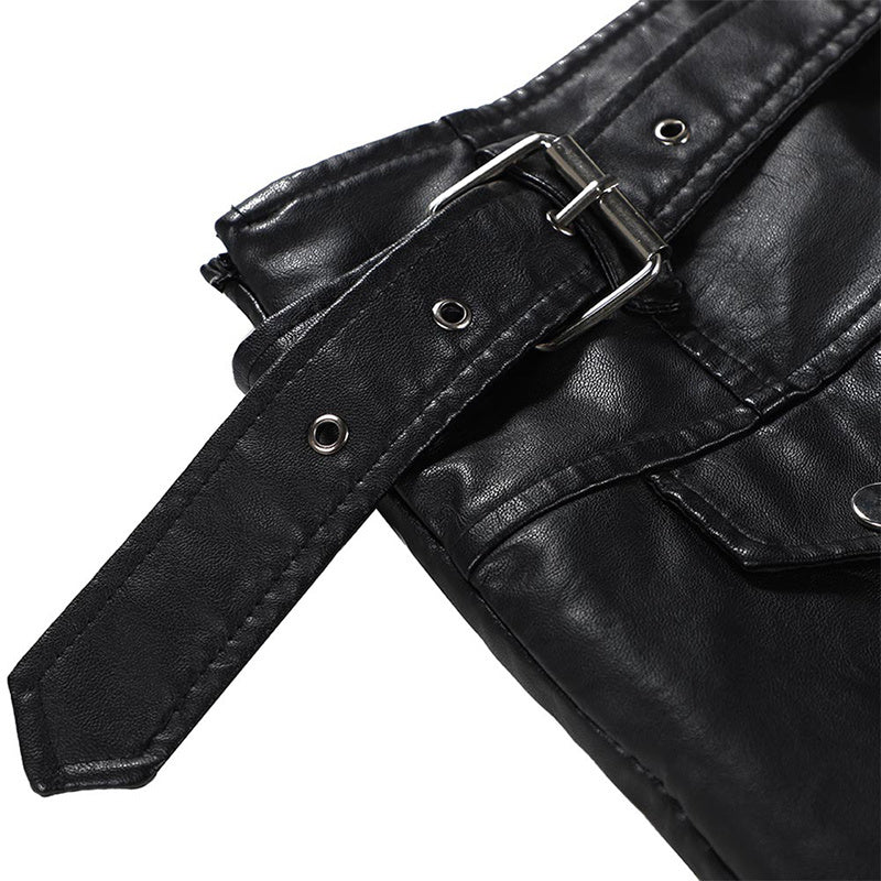 PU Washed Skirt
