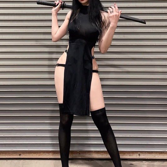 Super Hot Demon Girl Sleeveless Hipless Dresses Tide